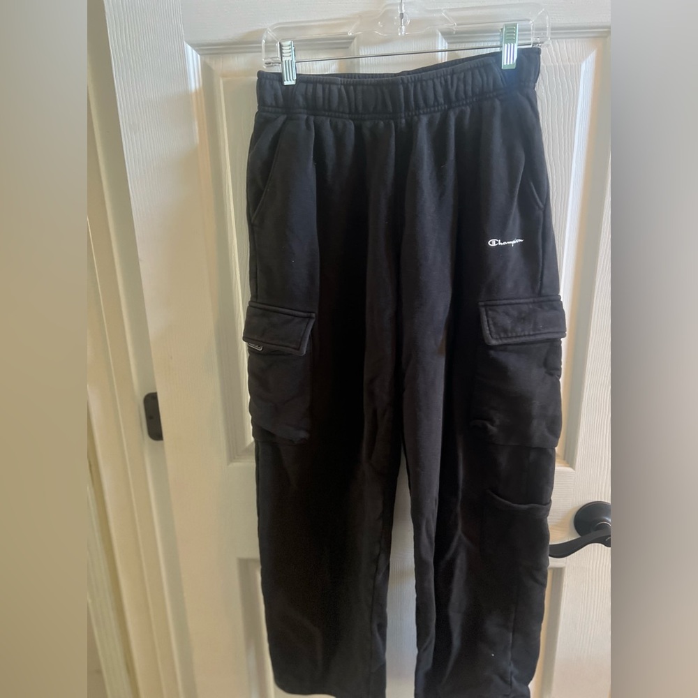 Women’s Champion Black Cargo Wide leg Sweatpants